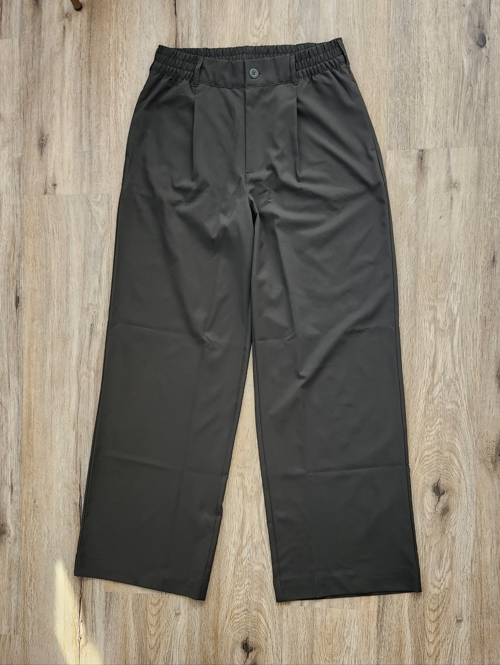 Beyond Yoga Status Wide Leg Trouser 31" Olive Size M (8-10)